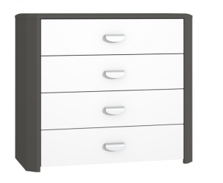 Forte Dresser Heyk211 White Grey Desk