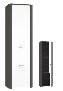 Forte Bookcase Hey Heys711 biely nábytok šedý
