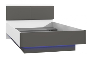 Forte Bed 120 Heyl222 White Grey Mdd24