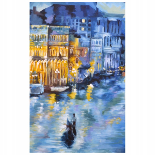 Benátky fotoletet v noci 95x150