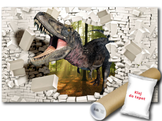 Flizelina Wall Mural Dinosaur Brick 416x290