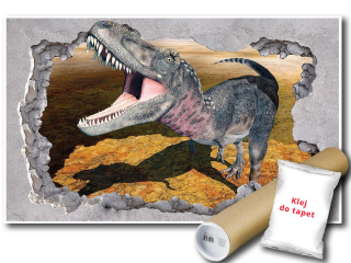 Nástenná maľba non -Woven Dinosaur Wall 3d 416x290