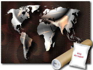 Flizelina Wall Mural Map World Metal 520x318