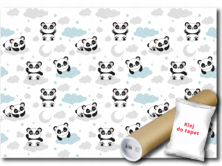 Nástenná nástenná maľba netkaných medvedíkov Panda Heaven 312x219