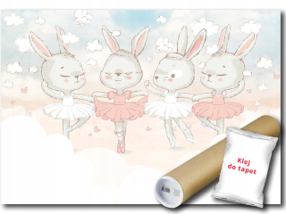 Vinylová nástenná maľba Bunny Ballet 416x254