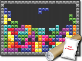 Nástenná maľba vinylové tetris kocky 416x254