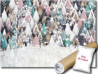 Nástenná maľba Vinyl Forest Snow Winter 416x254