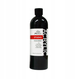 Phoenix 500 ml akrylovej farby čierna lampa 793