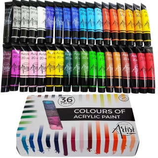 Akrylové farby farby set 36 ks 20 ml