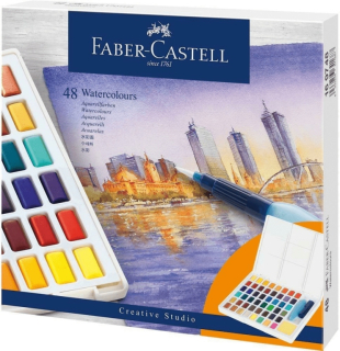 Akvarelové farby CS kocky 48 col.FABER CASTELL