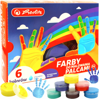 Herlitz prstové farby pre deti 6 farieb
