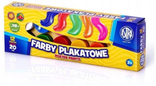 Astra 20 ml plagátu farby 12 farieb