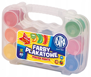 Astra plagát farby v kufri 12 farby 20 ml