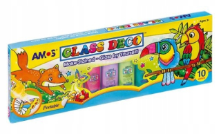Farby z farebného skla Amos GD22P10 22 ml x 10 farieb