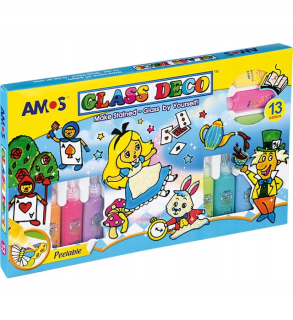 Farby z farebného skla Amos GD22P13 22 ml x 13 farieb