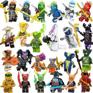 Figuríny 24 ks Ninja N1 + LEGO Ninjago nálepky