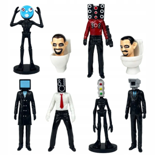 Figúrka - Figuríny Skibidi toaleta Titan Speakeman Cameman Roblox 8 ks