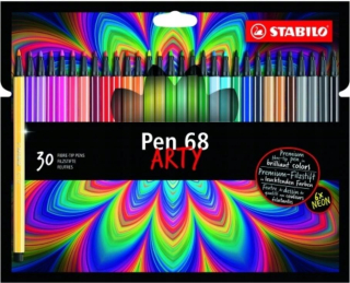 Popisovače Pen 68 Arty 30 farieb STABILO