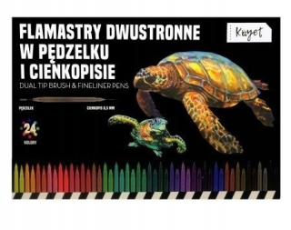 Dvojité plstené plsti v kefke a tenké písanie 24 K