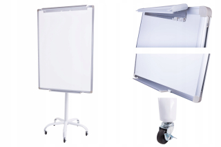 Flipchart 70x100 Magnetické suché baliace kolesá