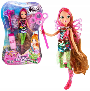 Bublinová bábika Flora Sirenix Fairy Bubbles Winx Club