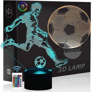 Futbalová futbalová 3D ilúzia nočná hračka, 16