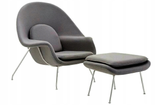 Útulné kreslo s nohavicou, grafit Gray .4- vlna