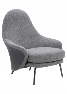 Teddy Grey Lobby Stolička - nehrdzavejúca oceľ, čierna