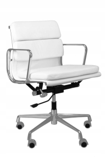 Kancelárska stolička CH2171T White Leather Chrome