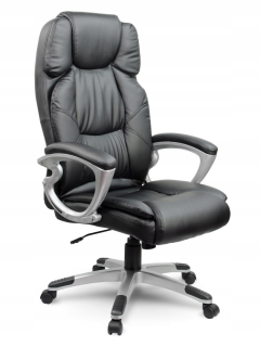EGO EG-227 Kožené kancelárske kreslo čierne