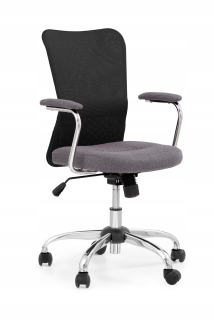 Mládežnícke kreslo Andy Gray-Black Swivel