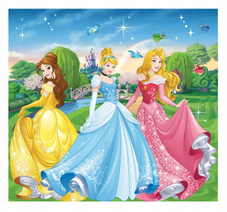 Nástenná maľba pre deti princezná Bajka 276x254