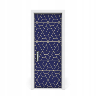Dverové tapety Navy modrý vzor 75x205