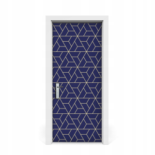 Dverové tapety Navy modrý vzor 85x205