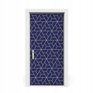 Dverové tapety Navy modrý vzor 95x205