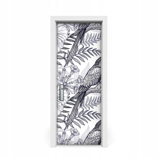 Tapeta dverí Papuga na pobočke 75x205