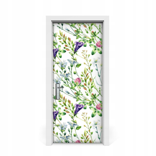 Nálepka nástennej nástenky na dverách Obrázok kvety
