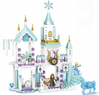 Zmrazená krajina ľadu Elsa blokuje puzzle hrad
