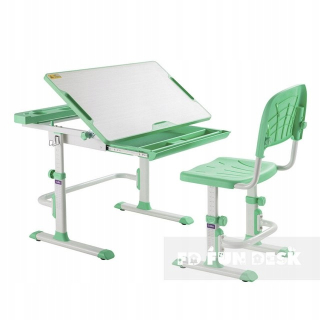 Zábavný stôl Green Desk+regulovaná stolička zelená