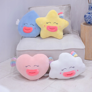 Funny Cloud Heart Star Plush Toys Creative Lips
