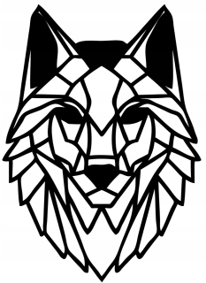 Geometric Wolf Owl Lion pre steny 80 cm dekorácie