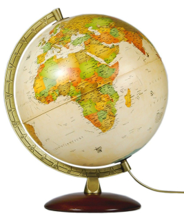 Globe antiqus dekoratívne podsvietené 32 cm