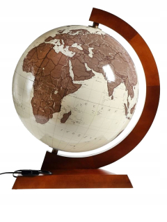 Staroveký globe 42 cm osvetlené drevo