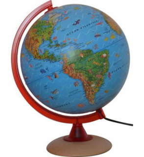 Globe pre deti cirkus 25 cm osvetlený Pol/Fiz