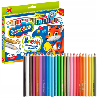 Hrubé ceruzky ceruzky bambino jumbo 24 ks +zadarmo