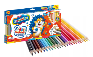 Hrubé trojuholníkové ceruzky bambino 24 farieb + teplota.