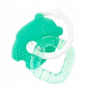 Akuku teether nastavený pre deti zelený medveď