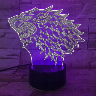 Game of Thrones 3D LED nočná ľahká spálňa stola