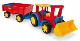 Traktor gigant s lyžičkou a prívesom Wader 66300