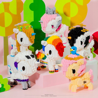 Girl Hray Cartoon Doll Unicorn Animal Model Diamond